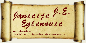 Janićije Eglenović vizit kartica